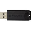 Verbatim PinStripe USB 3.0 Flash Drive, 16 GB, Black 49316